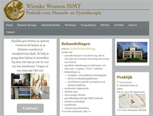 Tablet Screenshot of manueletherapiewestera.nl